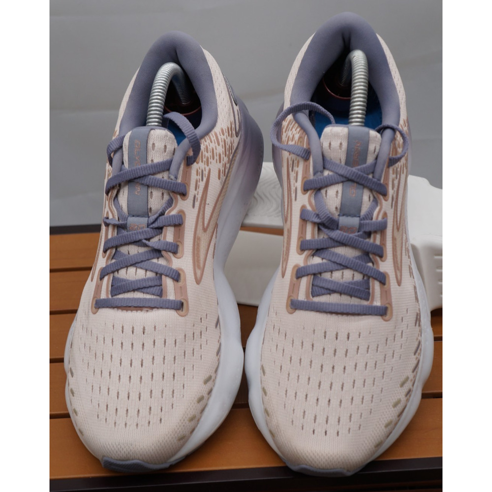 Brooks Women Glycerin 20 Running Shoes Beige Lilac Comfort Cushioned Gym Sz 9 - Picture 9 of 10